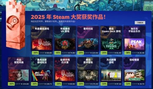 2025Steam大奖揭晓：丝之歌荣膺年度最佳