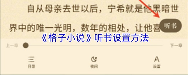 格子小说听书设置教程与方法详解